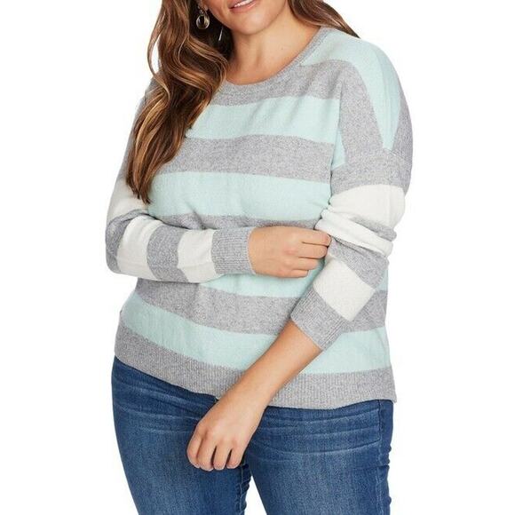 Court & Rowe Womens Striped Sweater Crew Neck Long Sleeve Pullover XL - Picture 1 of 8